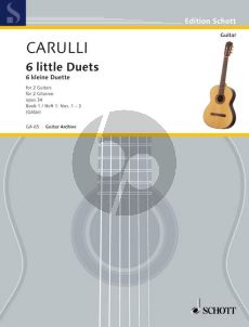 Carulli 6 Little Duets Op.34 Vol.1 2 Guitars (Walter Götze)