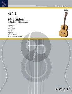 Sor 24 Etuden Op.35 Vol.1 Gitarre (12 sehr Leichte Etuden) (Dieter Kreidler)