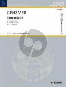 Genzmer Tanzstucke Vol. 1 GEWV 267 2 Altblockflöten (easy level)
