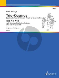 Badings Trio Cosmos No.8 3 Violinen (Spielpartitur)