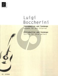 Boccherini Introduktion und Fandango fur 3 Gitarren (Herausgegeben von Heinz Wallisch) (1. Gitarre spielt aus der Partitur)