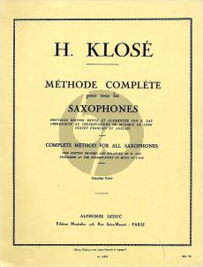 Klose Methode Complète Vol.2 pour Saxophone (Leduc) (fr./engl.)
