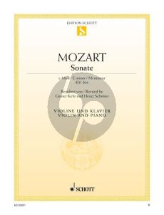 Mozart Sonata e-moll KV 304 (1778) Violine und Klavier (Kehr-Schroter) (grade 4)