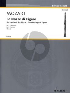 Mozart Le Nozze di Figaro fur 2 Klarinetten (arrangiert von J.G. Busch - Herausgeber Fritz Georg Holy)