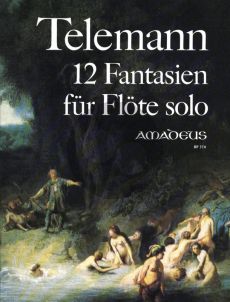 Telemann  12 Fantasien TWV 40:2 - 13 fur Flote mit Facsimile (Herausgeber Peter Reidemeister)