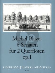 Blavet 6 Sonaten Op.1 fur 2 Floten (Playing Score) (edited by Bernhard Pauler)