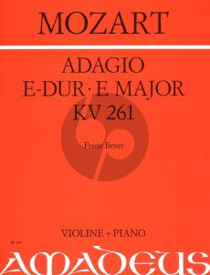 Mozart Adagio E-dur KV 261 Violine und klavier (Franz Beyer)