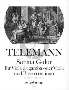 Telemann Sonate G-dur TWV 41:G6 Viola da Gamba (oder Viola) und Bc (Getreue Musikmeister) (Herausgeber Harry Joelson) (Mit Fakimile)