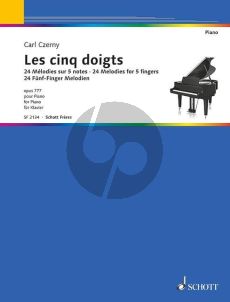 Czerny Les Cinq Doigts (24 Melodies for 5 fingers) Op.777 piano