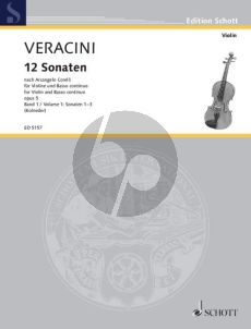 Veracini 12 Sonaten nach Op. 5 von Corelli Vol. 1 No. 1 - 3 Violine-Kla (Walter Kolneder)