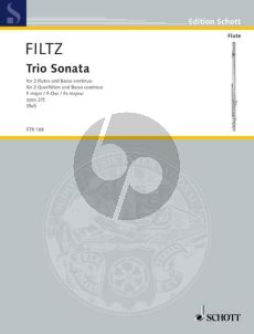 Filtz Trio Sonata F-Major Op. 2 No. 5 2 Flutes with Bc (Hugo Ruf) (Grade 3)