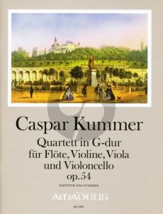 Kummer Quartett G-dur Op.54 Fl.-Vi.-Va.-Vc. (Partitur/Stimmen) (Yvonne Morgan)