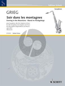 Grieg Evening in the Mountains Op. 68 No. 4 Alto Saxophone or English Horn and Piano (arr. Jean Strauwen)