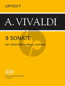Vivaldi 9 Sonatas RV 39 - 47 Violoncello and Bc (EMB-Urtext)