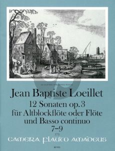 Loeillet 12 Sonaten Op. 3 Vol. 3 No. 7 - 9 Altblockflöte (Flöte/Oboe) und Bc (Yvonne Morgan) (Continuo von Wolfgang Kostujak)