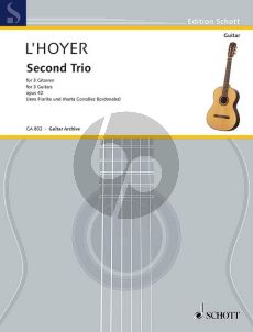 L'Hoyer Second Trio Op. 42 3 Guitars (Score/Parts)