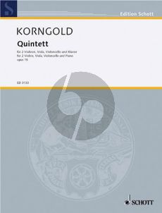 Korngold Quintet Op.15 2 Vi.-Va.-Vc.-Piano (Score/Parts)