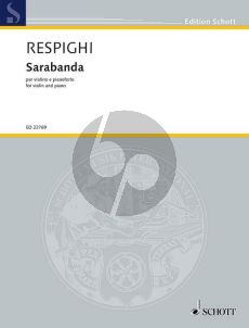 Respighi Sarabanda Op.15a Violine-Klavier (ed. Emy Bernecoli & Elia Andrea Corazza)