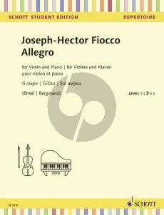 Fiocco Allegro G-major Violin-Piano (edited by Wolfgang Birtel and Norman O'Neill)
