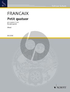 Francaix Petit Quatuor Oboe-Clarinet-Horn-Bassoon (Score-Parts) (transcr. Sebastian Manz)