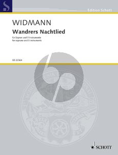 Widmann Wandrers Nachtlied für Sopran und 5 Instrumente (Part./Stimmen)