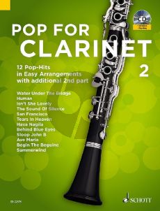 Pop for Clarinet 2 ( 12 Pop-Hits in easy arrangements with additional 2nd part) (Bk-Cd) (arr. Uwe Bye)