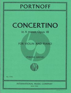 Portnoff Concertino a-minor Op.18 Violin-Piano (edited by Tyrone Greive)