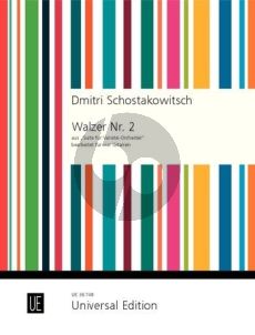 Shostakovich Walzer No. 2 aus „Suite für Varieté-Orchester“ für 4 Gitarren (Partitur und Stimmen) (arr. Michel Démarez)