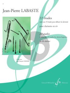 Labaste 22 Etudes pour Clarinette (Suite aux 55 Etudes pour debuter la clarinette)