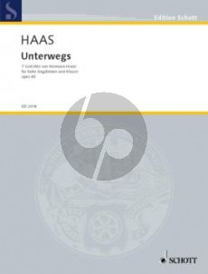 Haas Unterwegs Op.65 Hohe Stimme und Klavier