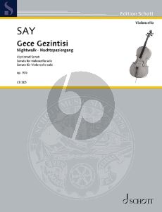 Say Gece Gezintisi (Nightwalk) Op. 93b Cello solo (Sonata)