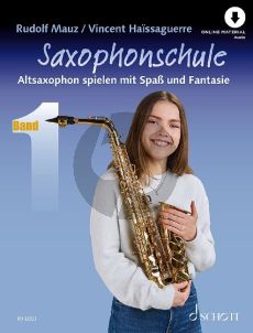 Mauz-Haissaguerre Saxophonschule Band 1 (Altsaxophon spielen mit Spaß und Fantasie) (Buch mit Audio online)