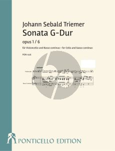 Triemer Sonata G-Dur Op.1 No. 6 für Violoncello und Bc (Holger Best)