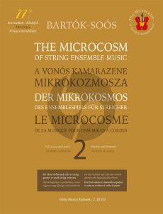 Bartok The Microcosm of String Ensemble Music Vol.2 for Junior String Orchestra, String Quartet or 3 Violins and Violoncello Score and Parts (Sheet music and download code) (Selected and transcribed by Andras Soós, Pedagogical assistant Agnes Borsos)