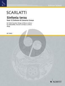 Scarlatti Sinfonia terza F-major Treble Recorder, Strings and Harpsichord (Score/Parts) (edited by Layton Ring)