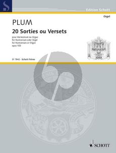 Plum 20 Sorties ou Versets Op. 103 Harmonium oder Orgel