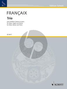 Francaix Trio Oboe-Bassoon and Piano (1994) (Score/Parts)