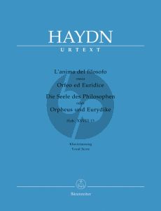 Haydn L'Anima del Filosofo ossia Orfeo ed Euredice Hob.XXVIII:13 (KA) (ital.-deutsch) (Barenreiter)