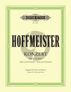 Hoffmeister Concerto D-major Viola and Orchestra (piano red.) (edition with Play-Along CD) (Peters)