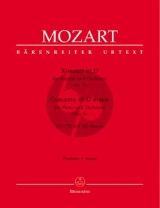 Mozart Concerto D-major KV 175 and Rondo KV 382 (Piano-Orch.) Score