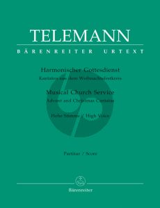Telemann Harmonischer Gottesdienst (Weihnachtsfestkreis) High Voice-Instruments-Bc (Score/Parts) (Gustav Fock / Ute Poetzsch)