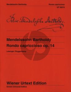Mendelssohn Rondo Capriccioso Op.14 fur Klavier (Edited by Ulrich Leisinger - Fingering by Peter Roggenkamp) (Wiener-Urtext)