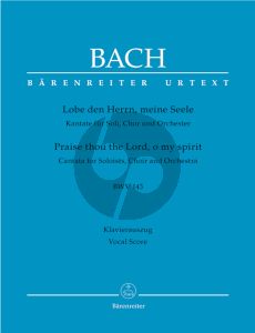 Bach J.S. Kantate BWV 143 Lobe den Herrn. meine Seele Vocal Score (Praise thou the Lord, o my spirit BWV 143) (German / English)