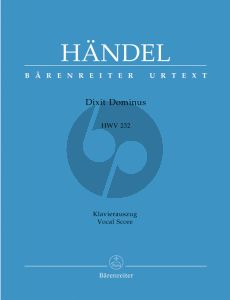 Handel Dixit Dominus HWV 232 (SSATB Soli-SSATB- Str.- Organ) Vocal Score