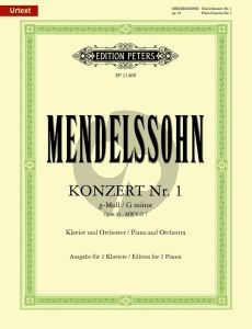 Mendelssohn Concerto No. 1 G-major Op. 25 Piano and Orchestra (red. for 2 Piano's) (edited by Klaus Burmeister)