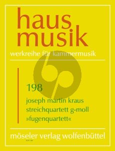 Kraus Quartet g-minor (Fugen-Quartett) VB 183 (0p.1 No.3) (Score/Parts) (edited by Adolf Hoffmann)