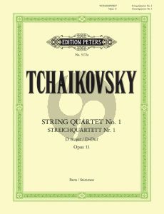 Tchaikovsky String Quartet D-major Op.11 2 Violins Viola and Violoncello (Parts) (edited by Arno Hilf) (Peters)