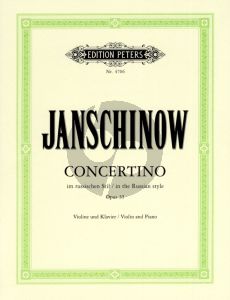 Janschinow Concertino Op.35 im russischen Stil Violine-Klavier