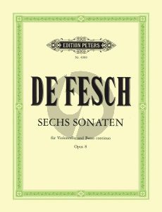 Fesch 6 Sonaten Op.8 Violoncello-Bc (Schulz-Wenzel)