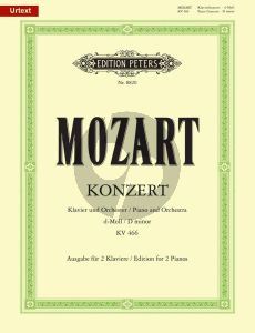 Mozart Konzert d-moll KV 466 Klavier und Orchester - Ausgabe 2 Klaviere (Herausgeber Christoph Wolff - Cadenza by Beethoven and Zacharias) (Peters-Urtext)